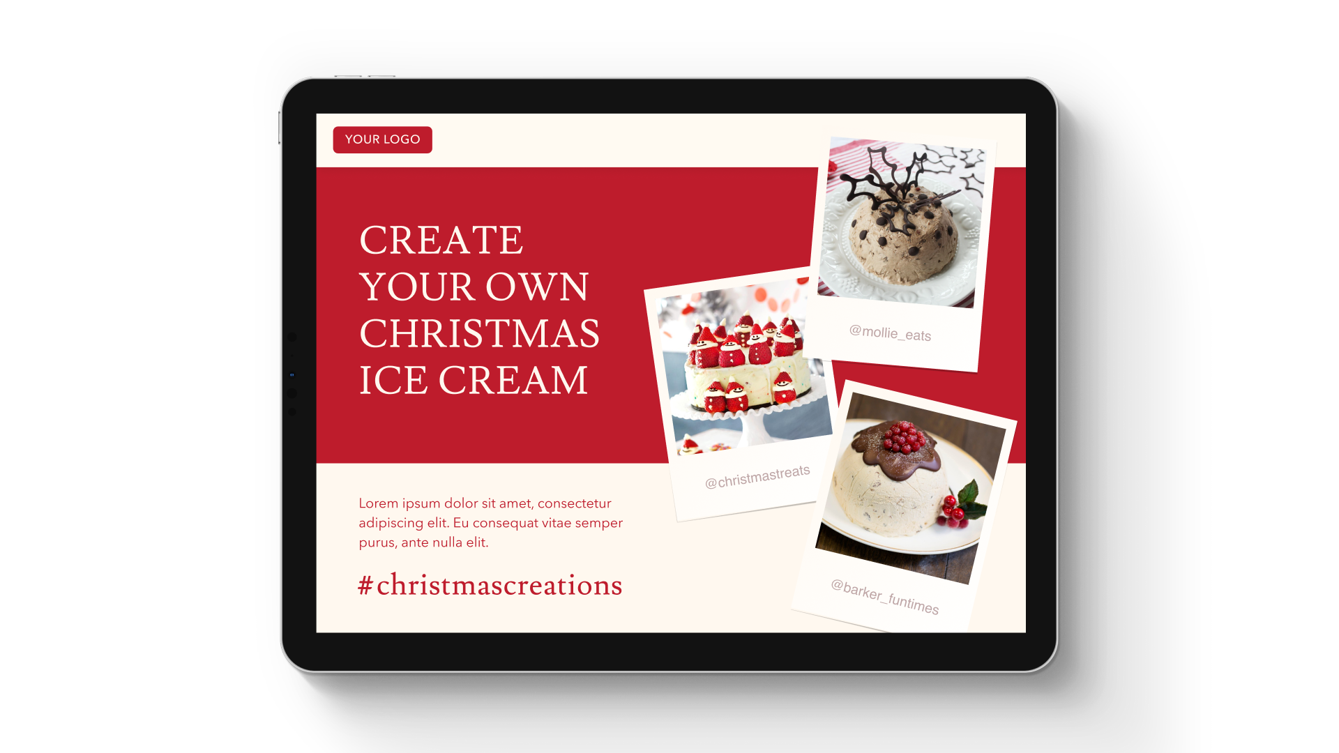 christmas icecream create your own